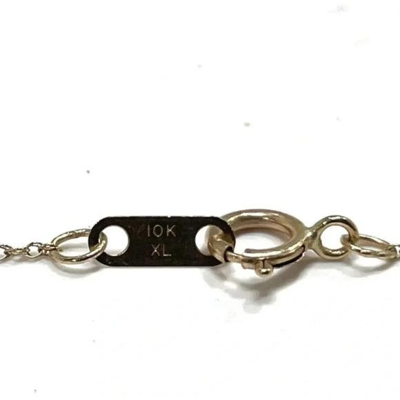 10K Solid Gold Necklace w/ Heart Locket Engraved 'Forever Yours' - Picture 4 of 5